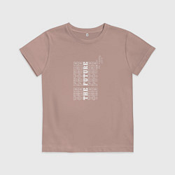 Футболка хлопковая детская Be happy, цвет: пыльно-розовый