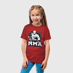 Футболка хлопковая детская Mixed martial arts, цвет: красный — фото 2