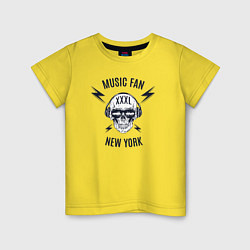 Детская футболка Music fan New York