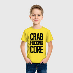 Футболка хлопковая детская Crabcore, цвет: желтый — фото 2