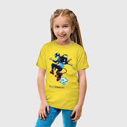 Футболка хлопковая детская Рин из аниме синий экзорцист, цвет: желтый — фото 2