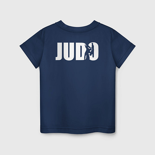Детская футболка Дзюдо - иероглифы / Тёмно-синий – фото 2