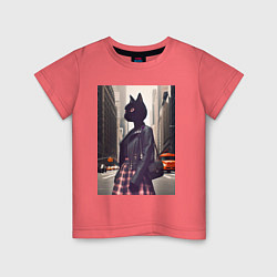 Детская футболка Cat fashionista - New York - ai art