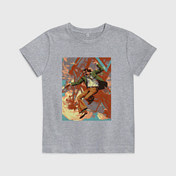 Футболка хлопковая детская Disco elysium, цвет: меланж