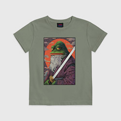 Футболка хлопковая детская Pepe samurai, цвет: авокадо