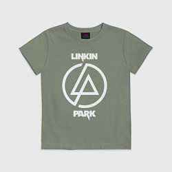 Футболка хлопковая детская Linkin Park logo, цвет: авокадо
