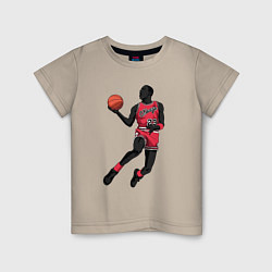 Футболка хлопковая детская Retro Jordan, цвет: миндальный