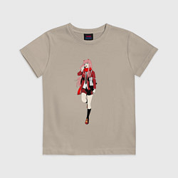 Футболка хлопковая детская Студентка Зеро Ту, цвет: миндальный