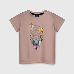 Детская футболка Ловец снов с перьями