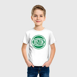 Футболка хлопковая детская Ball Celtics, цвет: белый — фото 2