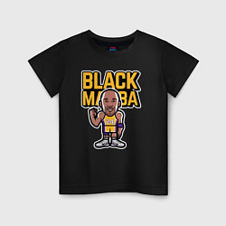 Футболка хлопковая детская Kobe black mamba, цвет: черный