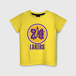 Футболка хлопковая детская 24 Lakers, цвет: желтый