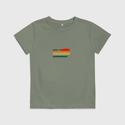 Футболка хлопковая детская Санкт Петербург ретро, цвет: авокадо