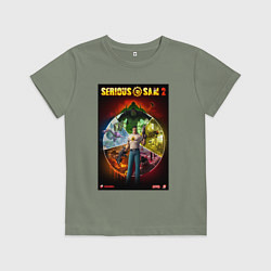 Футболка хлопковая детская Serious Sam 2 - all bosses, цвет: авокадо