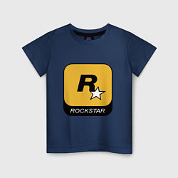 Футболка хлопковая детская Rockstar, цвет: тёмно-синий