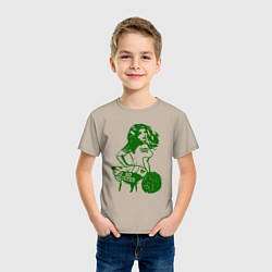 Футболка хлопковая детская Go Celtics, цвет: миндальный — фото 2