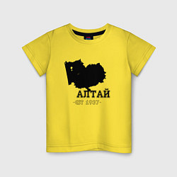 Футболка хлопковая детская Регион Алтай, цвет: желтый
