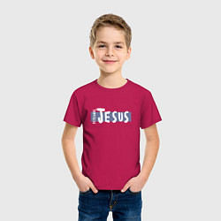 Футболка хлопковая детская Depeche Mode - personal jesus logo, цвет: маджента — фото 2