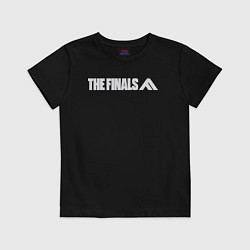Футболка хлопковая детская The finals logo, цвет: черный