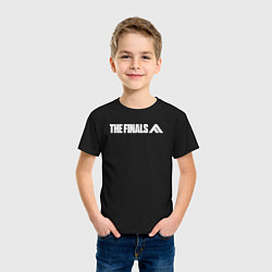 Футболка хлопковая детская The finals logo, цвет: черный — фото 2