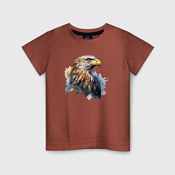 Детская футболка Акварельный орел в брызгах краски