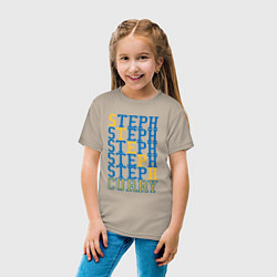 Футболка хлопковая детская Steph Curry, цвет: миндальный — фото 2