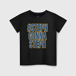 Футболка хлопковая детская Steph gonna Steph, цвет: черный