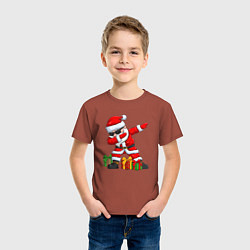Футболка хлопковая детская Санта дэб, цвет: кирпичный — фото 2