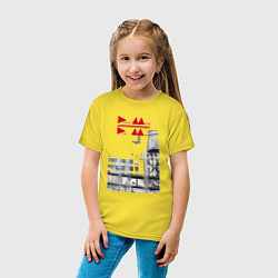 Футболка хлопковая детская Depeche Mode - Delta Machine tour logo, цвет: желтый — фото 2