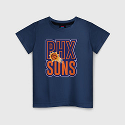 Футболка хлопковая детская Phx Suns, цвет: тёмно-синий