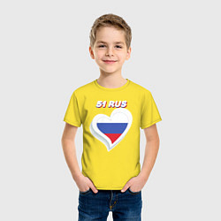 Футболка хлопковая детская 51 регион Мурманская область, цвет: желтый — фото 2