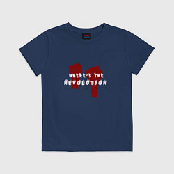Футболка хлопковая детская Depeche Mode revolution, цвет: тёмно-синий