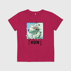 Футболка хлопковая детская Кон - призыв лиса, цвет: маджента