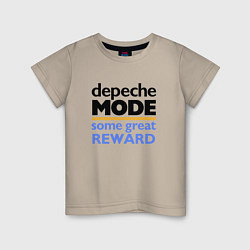 Футболка хлопковая детская Depeche Mode - Some Great Reward, цвет: миндальный