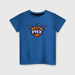 Футболка хлопковая детская Phoenix Suns fire, цвет: синий