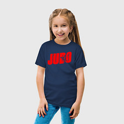 Футболка хлопковая детская Judo red, цвет: тёмно-синий — фото 2