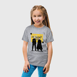 Футболка хлопковая детская Гето и Годжо - Магическая битва, цвет: меланж — фото 2