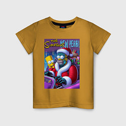 Детская футболка Santa Simpsons New Year - ai art