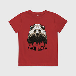 Футболка хлопковая детская Руси быть, цвет: красный