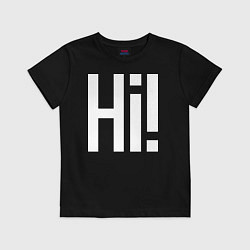 Футболка хлопковая детская Hi, цвет: черный