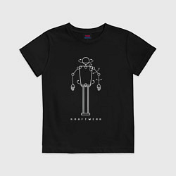 Футболка хлопковая детская Kraftwerk - Robot, цвет: черный