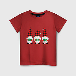 Детская футболка Ho-ho-ho  веселые новогодние гномы
