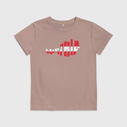 Футболка хлопковая детская Карта Австрии, цвет: пыльно-розовый