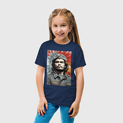 Футболка хлопковая детская Портрет Че Гевара, цвет: тёмно-синий — фото 2