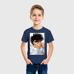 Футболка хлопковая детская Иппо Боксер, цвет: тёмно-синий — фото 2
