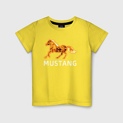 Футболка хлопковая детская Mustang firely art, цвет: желтый