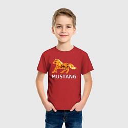 Футболка хлопковая детская Mustang firely art, цвет: красный — фото 2