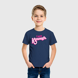Футболка хлопковая детская I am kenough, цвет: тёмно-синий — фото 2