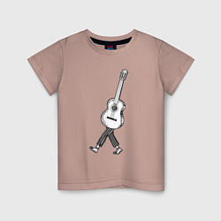 Детская футболка Человек гитара