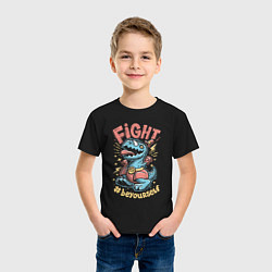 Футболка хлопковая детская Fight Dark, цвет: черный — фото 2